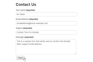 Screenshot: Contact Form for Moodle